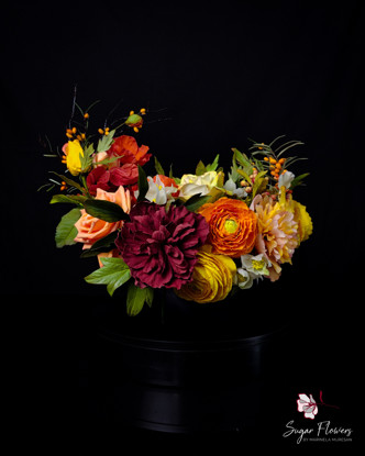 Aranjament din flori comestibile realizat de Marinela Muresan pentru colaborarea Ziua Mondiala a Cancerului 2026