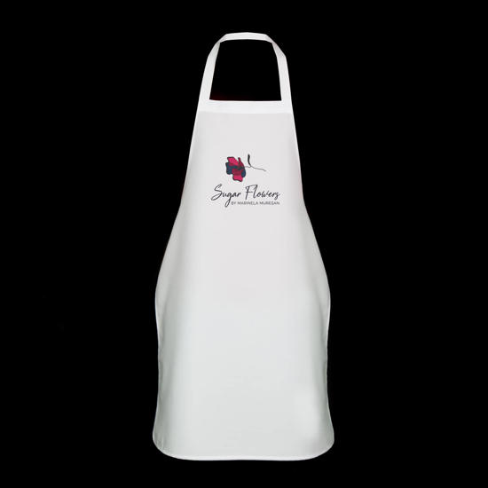 Sort alb de bucatarie personalizat pe un fundal negru